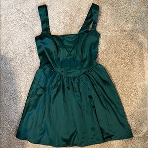 Wild Fable Green Satin Dress